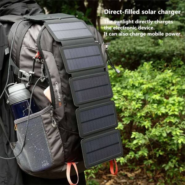 Utendørs Multifunksjonell Bærbar Solar Lade Panel Fellbar