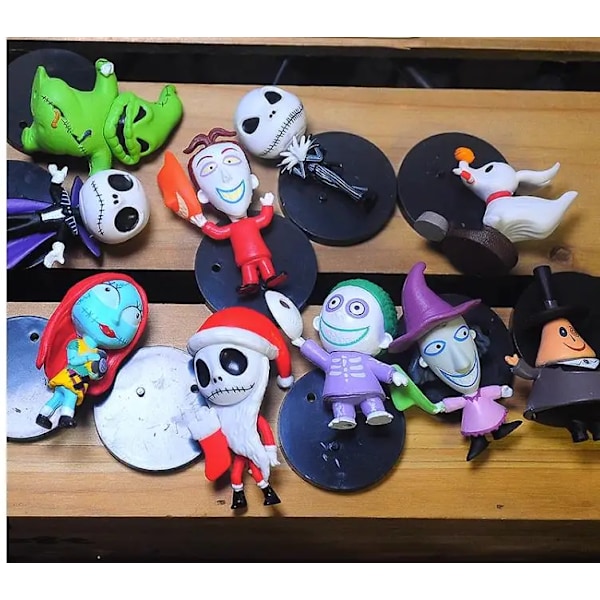Mareritt Før jul Jack Skellington Pvc Action Figur Samling Modell Boble Hode Dukker Leketøy