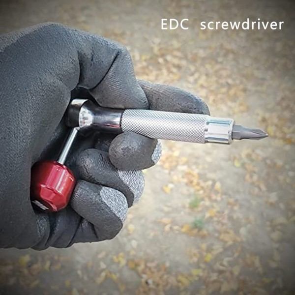 Skruvmejsel hög kvalitet multifunktionell EDC nyckelring form skruvmejslar