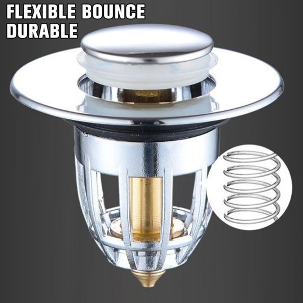 Badrum Handfat Plug Propp Tvättställ Kärna Bounce Up Avlopp Filter Dusch Hänk Filter Plug Kök Badkar Kopp