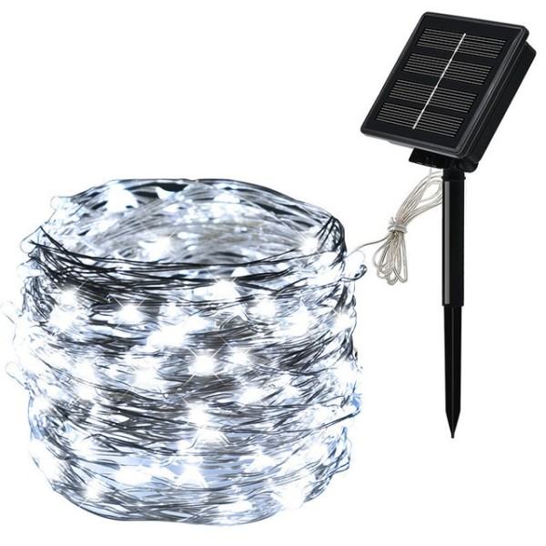 LED Solar Ljus Utomhus Vattentät Fairy Garland String Lights Jul Fest Trädgård Solar Lampa