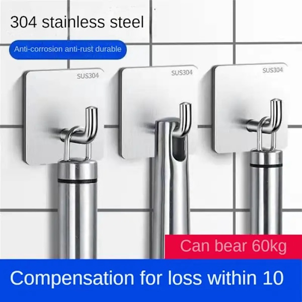 5 bitar aluminium legering svart rock krok väggkrok handduk krok för badrum rock självhäftande rostsäker krok hängare för kök maskinvara