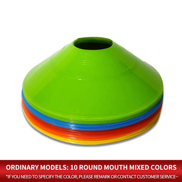 10 bitar Cone Set Fotboll Träningsutrustning för Kid Pro Disc Cones Agility Motion Hinder Undvika Sport Träning Tillbehör