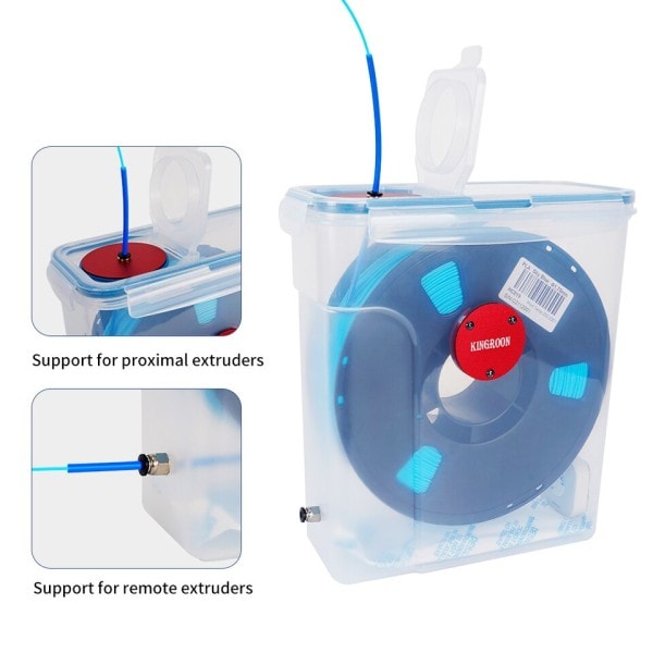3D Printer Filament Box Kit Filament Dryer Box Filament Oppbevaring Holder for Dry TPU ABS PLA Filament