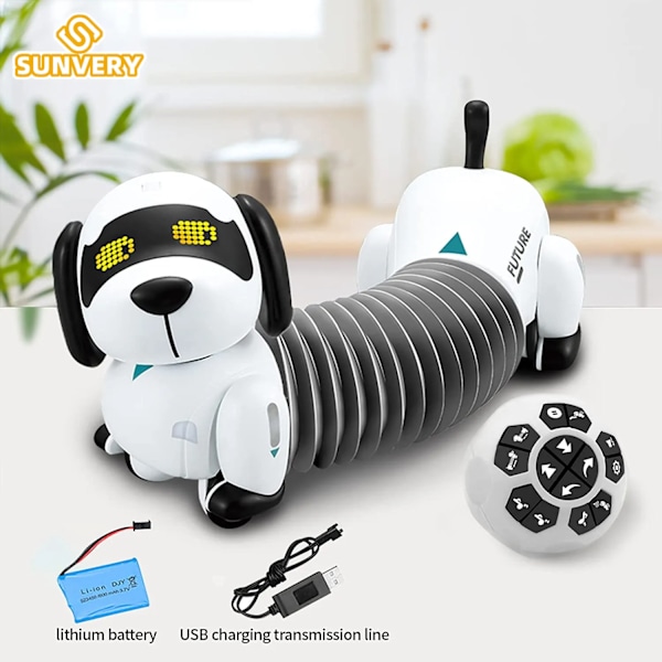 Fjernkontroll Kontroll Robot Valp Hund RC Interaktiv Smart Elektronisk Robot