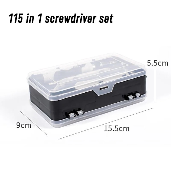 115 in 1 Multifunktionell Skruvmejsel Set Dator PC Mobil Telefon Utrustning Reparation Skruv Drift