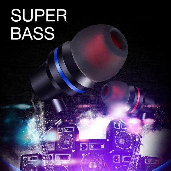 Puhelin Stereo basso kuulokkeet metalli langallinen kuuloke hifi kuulokkeet mikrofoni