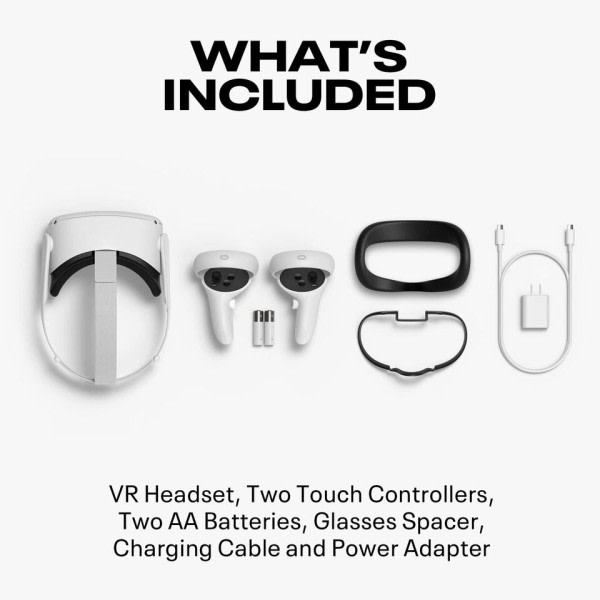 Original Meta/Oculus Quest 2 -  Avanceret All-in-One VR Virtual Reality Gaming Headset - 256GB