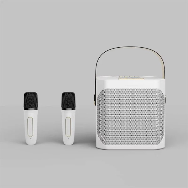 High Power Karaoke Bluetooth Högtalare med Dual Microphone Boombox