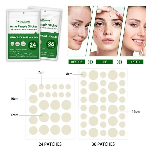 Acne Pimple Patch Osynlig Vattentät Absorbera Pus Acne Pimple Remover Verktyg Acne Cleaner