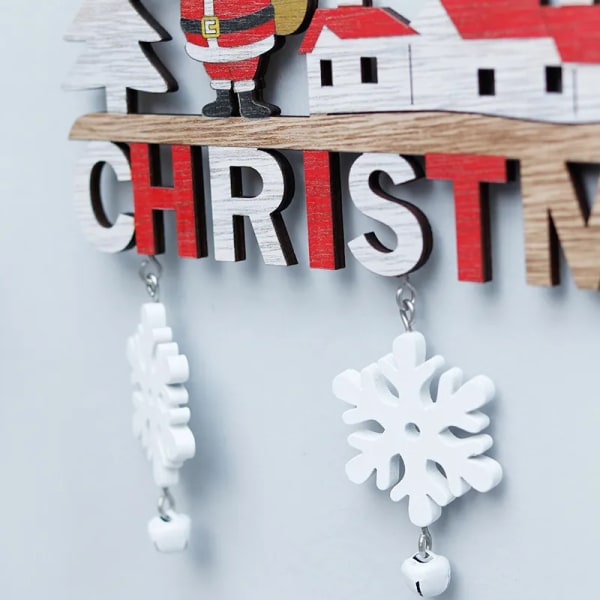 Puinen joulu ovi riippuva koristeet seinä joulu joulu hyvää joulua sisustus kotiin