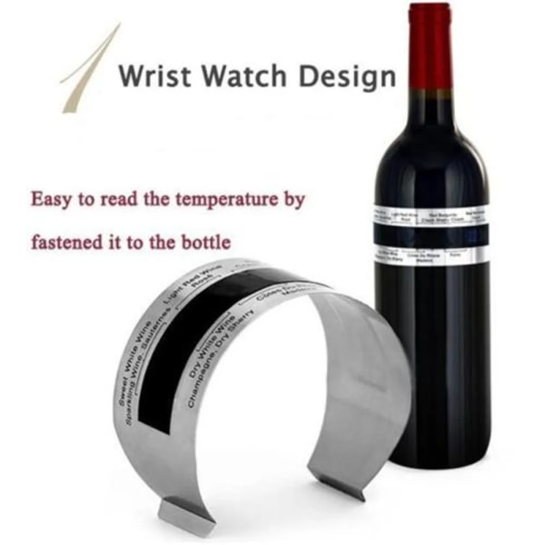 Vin halsbånd Termometer Bar Drik Værktøj Clever Flaske Snap Termometer LCD Display clip Sensor
