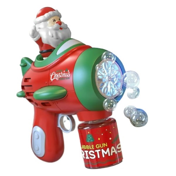 jul automatisk bubbla maskin tomten elektrisk bubbla pistol maskin utomhus leksaker