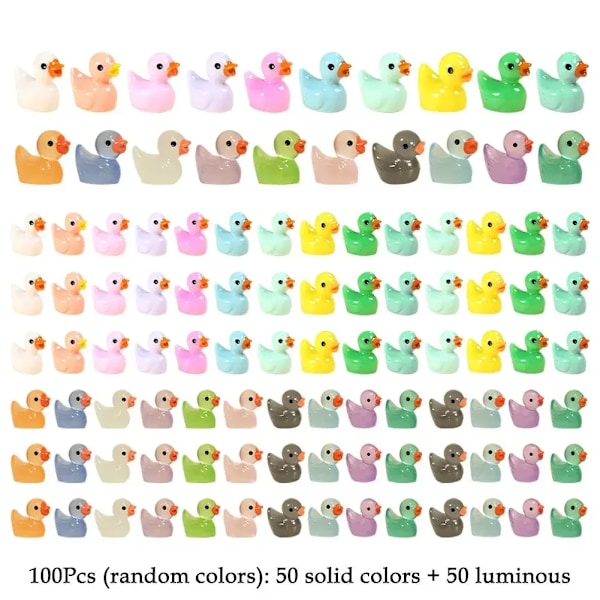 100 stykker harpiks mini and miniature figurer farverige have pynt håndværk