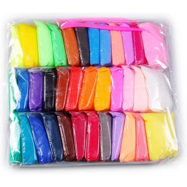 36 farver Polymer Lys Ler Børn Fluffy Blød Plasticine Legetøj Modellering Ler Legedej