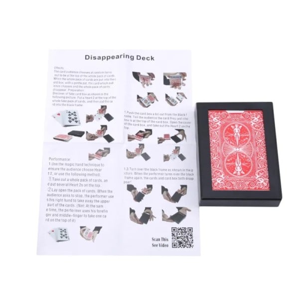 Överraskning Återställ Låda Magic Tricks Svart Plast Låda Trasig Papper Kort Fodral Närbild Magic Tricks Props Leksaker