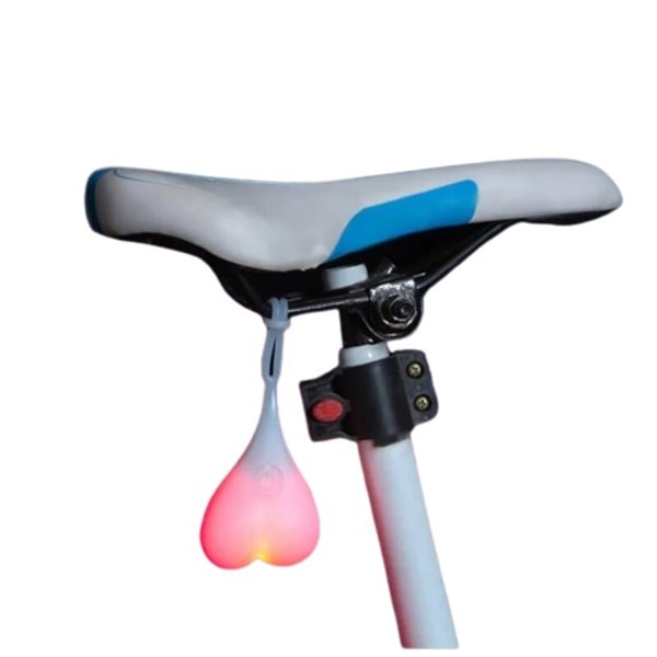 Cykel Lys Creative Bike Bag Baglygte 4 Farve Hjerte Kugle Sikkerhed Advarsel Lys Ridning Cykling Vandtæt LED Lampe