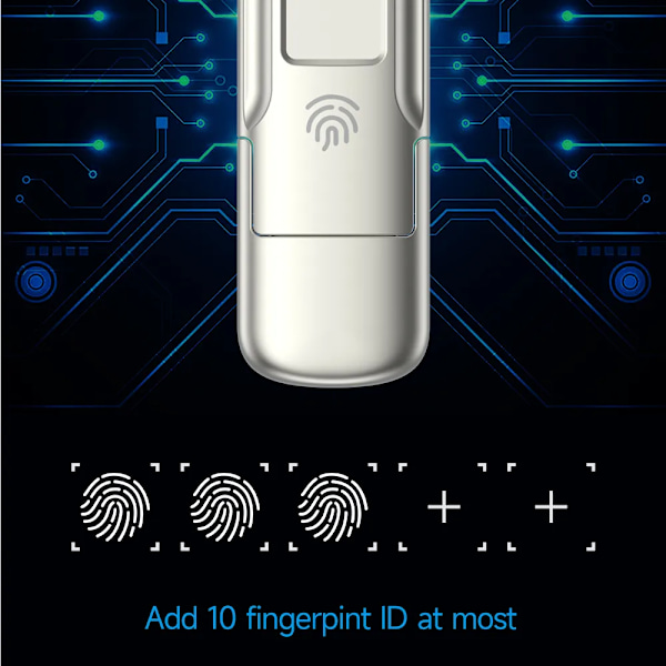 USB3.2 Solid State Pendrive AES256 og Fingerprint Encryption 520MB/s USB Type C Gen 2 Flash Drive 1TB