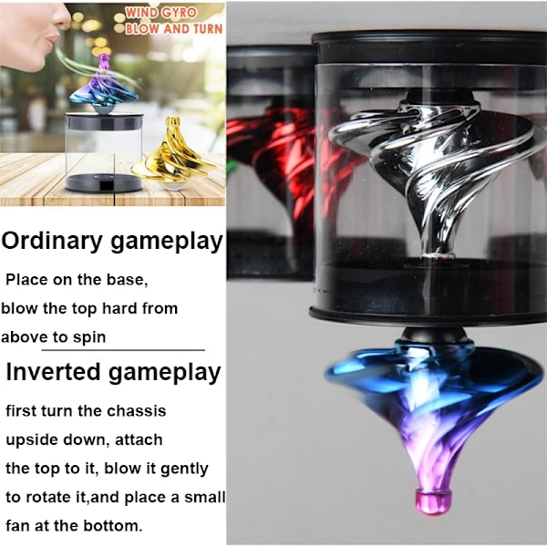 Funny Desk Wind BlowingToy Roterende Lomme Legetøj Fidget Kinetic Spinner  Voksen Stress Aflastning Legetøj