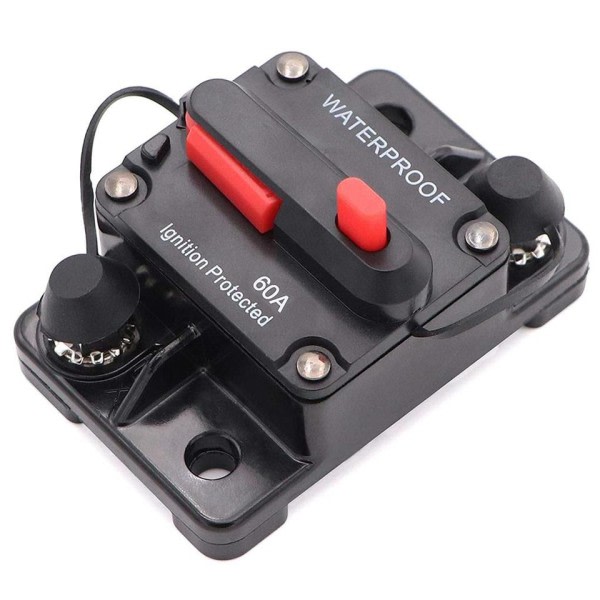 50A  Circuit Breaker Sikring Nulstil 12-48V DC Bil Båd Auto Vandtæt