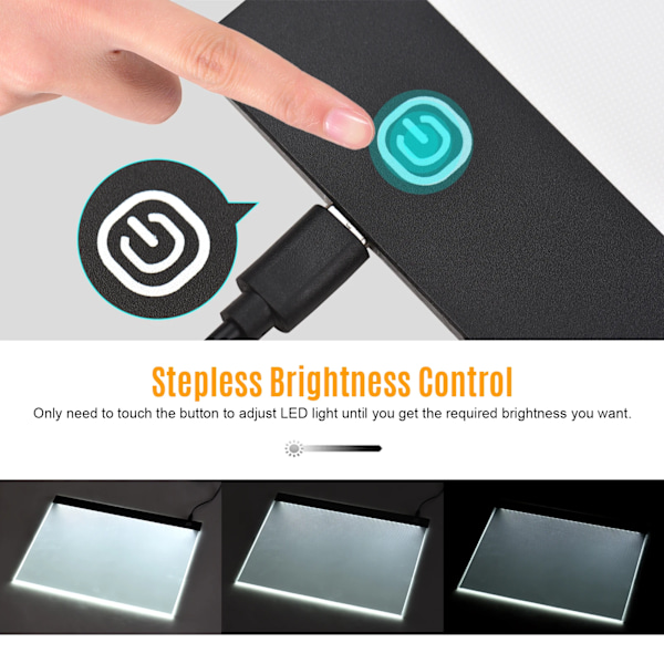 A3 LED Valo Timantti maalaus läpinäkyvä piirustus levy USB virta digitaali grafiikka tabletti taidetta animaatiota varten