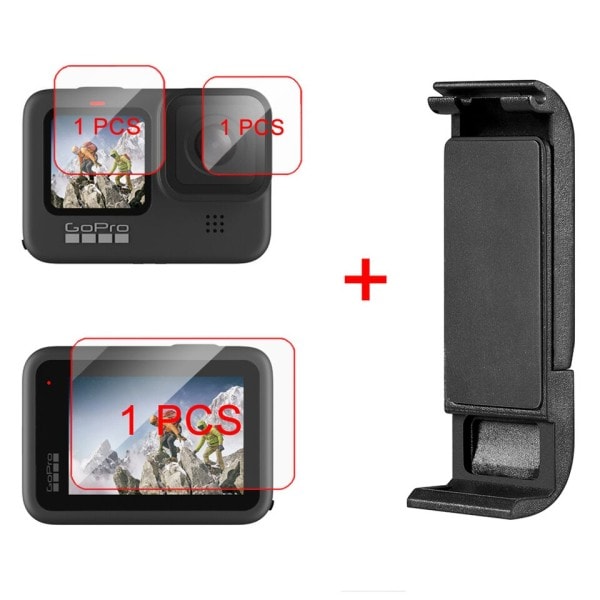Flip Side Battery Cover for GoPro Hero Black Removable Battery Port Cover Opladning Port