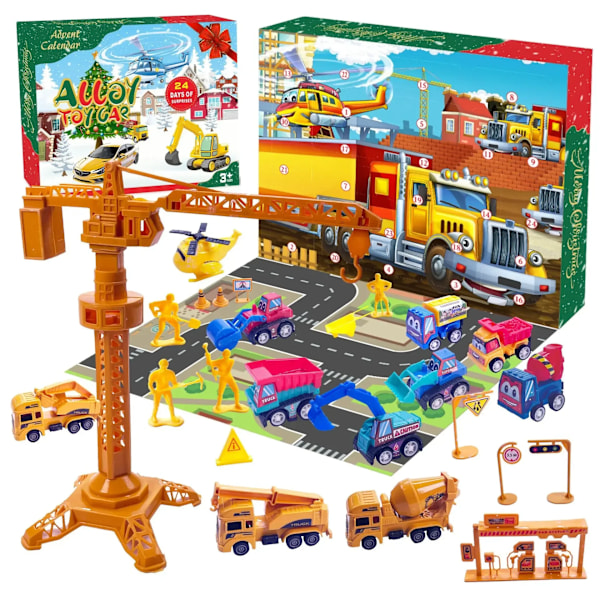 Jul advent kalender bil leker teknikk brann bil kart teppe leker