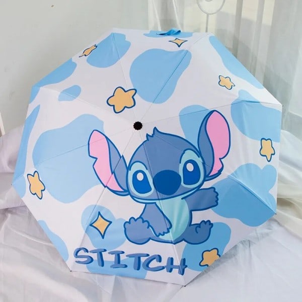 Stitch Sunumbrella Tecknad Paraply UV Protection 3 Folding portable solskydd