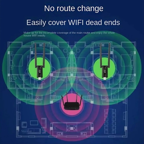 2,4G 300Mbps Trådløs USB WiFi Repeater Extender WiFi Signal Forstærker Booster Langrækkevidde Wi-Fi Router Hjem Netværk Udvidelse