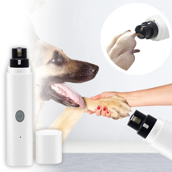 Hund nagel slip USB uppladdningsbar lågt brus elektrisk tass nagelpolerare