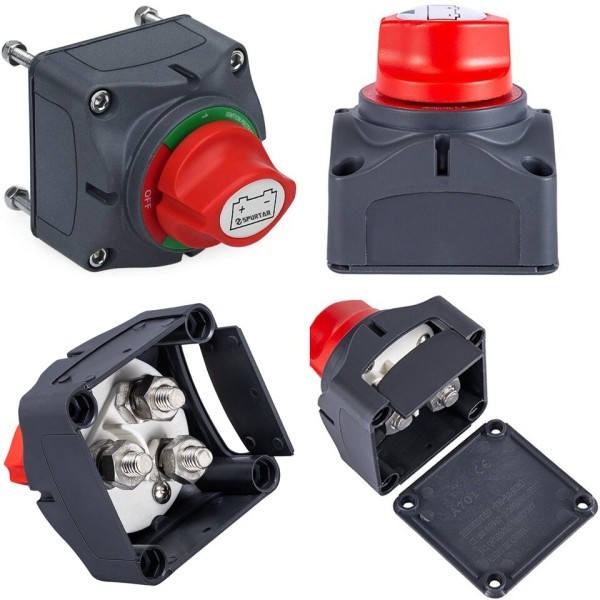 Auto Batteri Afbryd Switch 12V 24V Marine 200A 300A Dobbelt Batteri Masse Switch 3 Position Cut Off Switch