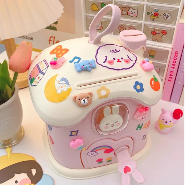 Kids Creative DIY Pengar Banking Leksaker Piggy Bank Pengar Spara Pot Mynt Banker Mynt Låda Julgåva