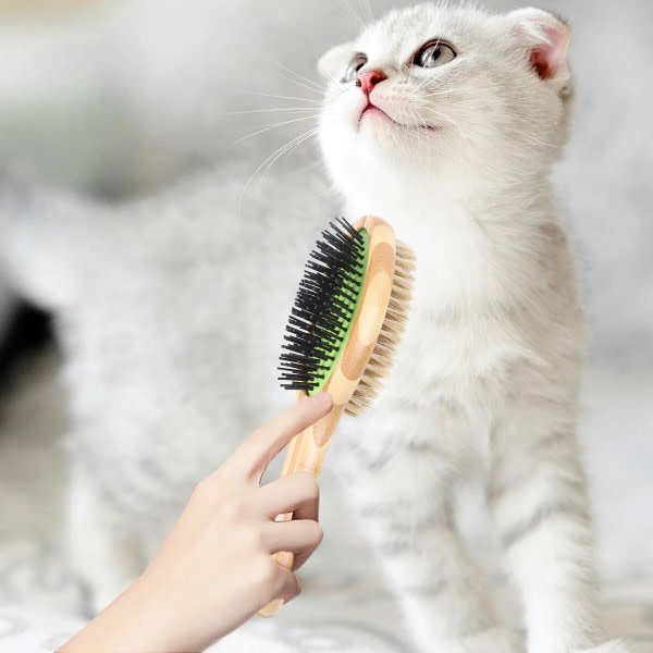 Hår børste tre håndtak stell verktøy kam rengjøring børste for katt skraper  4549 | Fyndiq