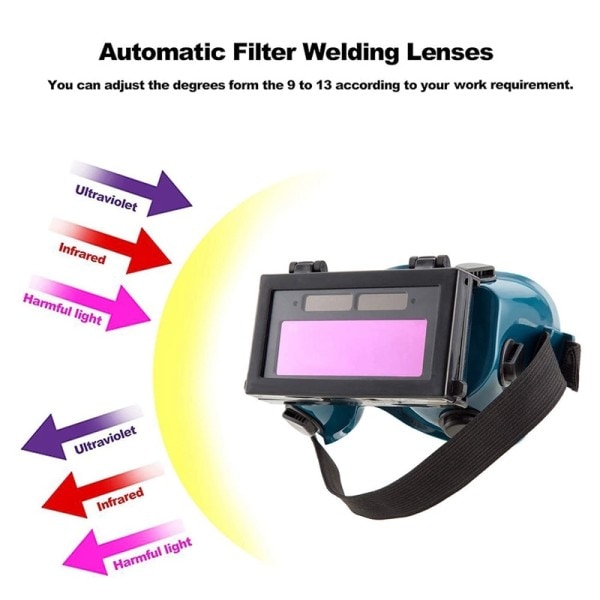 Auto Mørking Sveiser Sveising Øyne Goggles Briller Hjelm Maske