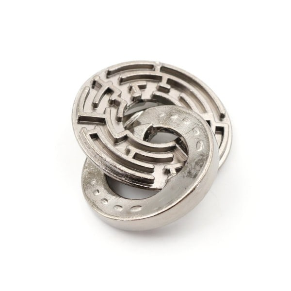 1kpl 52x6mm metalli lukitsematon labyrintti palapeli labyrinti IQ mieli aivo kiusoittaja koulutus lelu