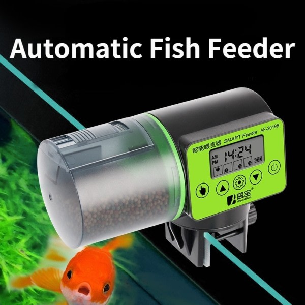 Automatisk fisk tank foderautomat intelligent timing automatisk feeder akvarie guldfisk foder