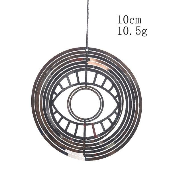 Turkiskt Devil Eye Vind Spinner Catcher Sublimation 3D Spegel Reflektion Roterande Windchime