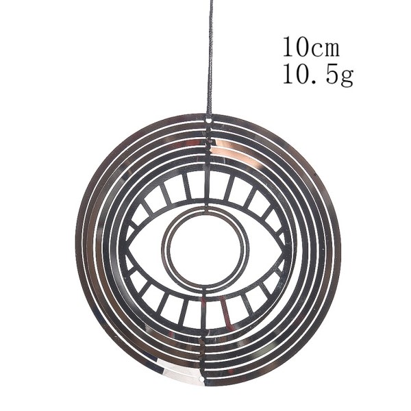 Tyrkisk Devil Eye Vind Spinner Catcher Sublimering 3D Speil Refleksjon Roterende Windchime
