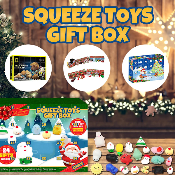 Jul advent kalender leksaker kul barn present box sensoriska lekset vuxen stress och ångest lindring leksaker