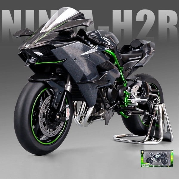 Kawasaki H2R Ninja Aloy Die Cast Motorcykel Model Legetøj