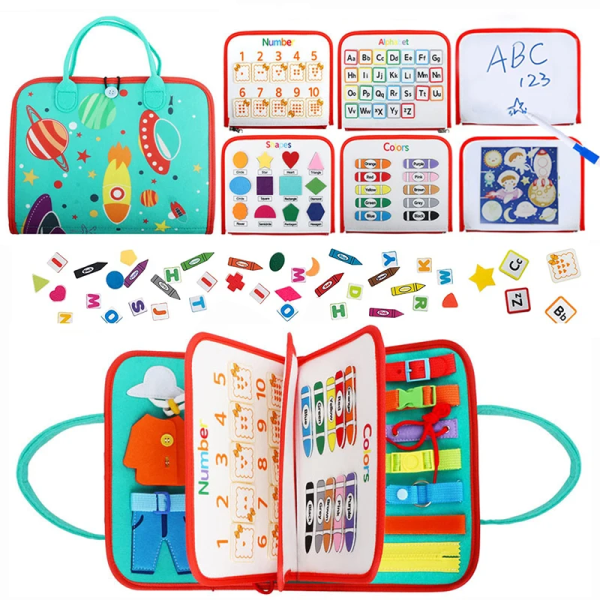 Travlt bræt montessori legetøj til toddler sensorisk bræt til læring fin motorik færdigheder tidlig uddannelse indlæring legetøj