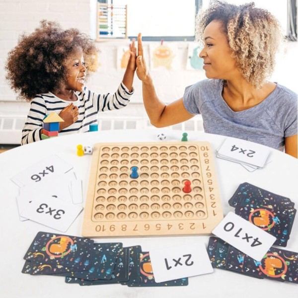 Montessori Multiplikasjon Tillegg Brett Spill Barn Læring Pedagogisk Leker Matte Telle Brett Spill Leker