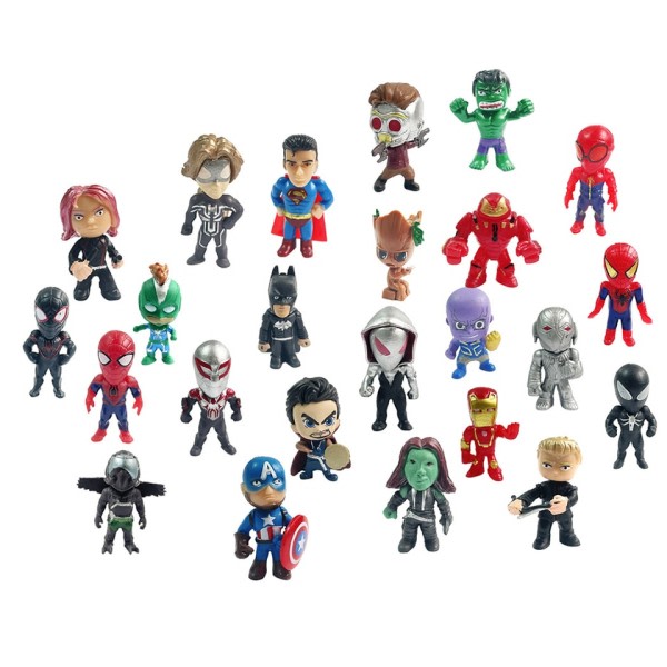 Advent Kalender Eske 24 biter Gaver Avengers Anime Figurer Spider Man Iron Man Hulk Kids Jule Leker