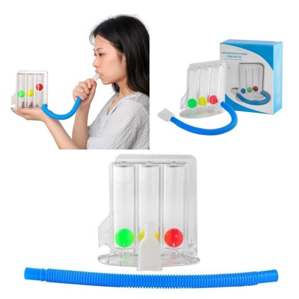 Lung funktion andning motionär 3 bollar andning tränare  Vital kapacitet lung funktion förbättring rehabilitering utrustning
