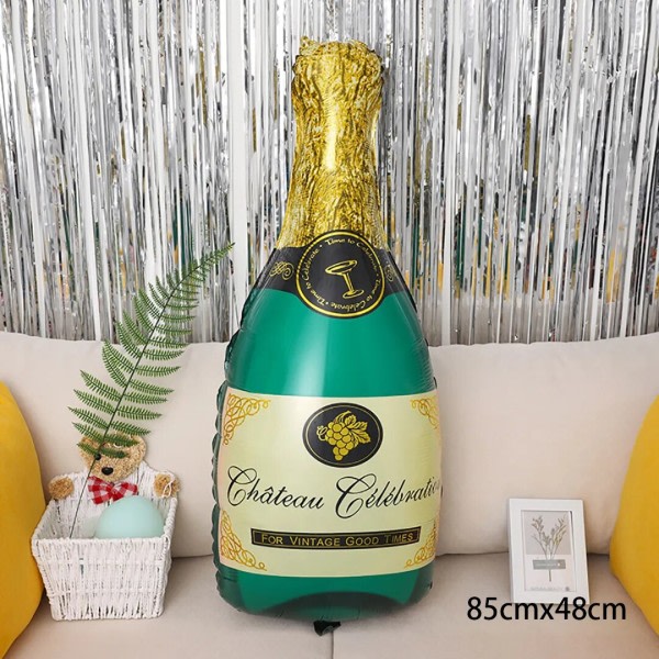Unik champagne vin flaska ballong öl-glas bägare ballonger för födelsedag bröllop fest dekoration