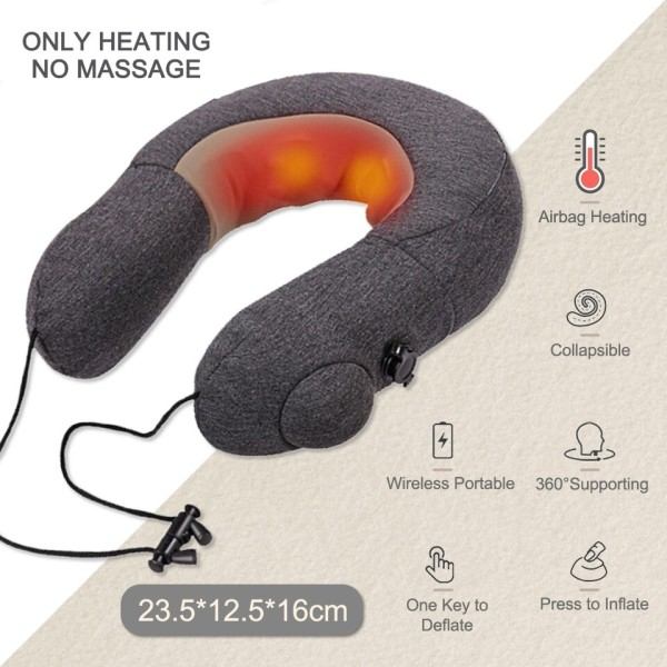 Elektrisk U Shaped Massasje Pute Massager for Nakke Shiatsu Reise pute