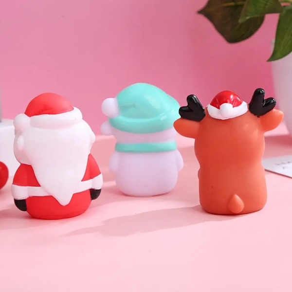 Jul leksaker anti stress bollar tomten snögubbe älg dekompression kläm sensoriska leksaker