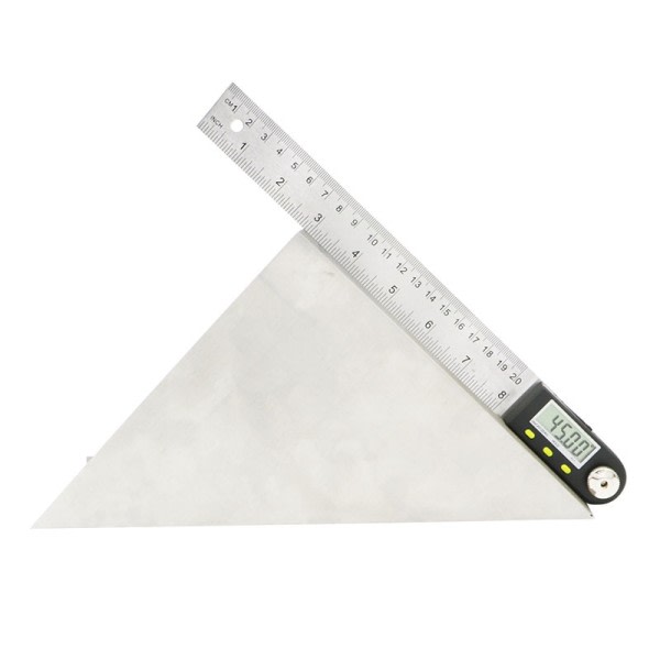 200 mm   Digital   Vinkel   Regel   Hældningsmåler   Protractor   Rustfrit   Stål