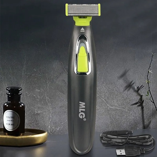 Bärbar hel kropp trimmer USB T formad blad rakhyvel