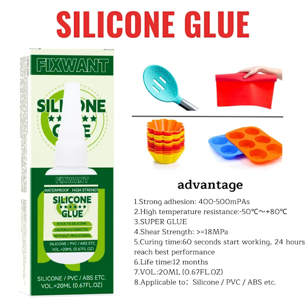 Højkvalitets Silicone Lim - Ideel til TPR/TPU/PVC/ABS/Latex Læder og Træ